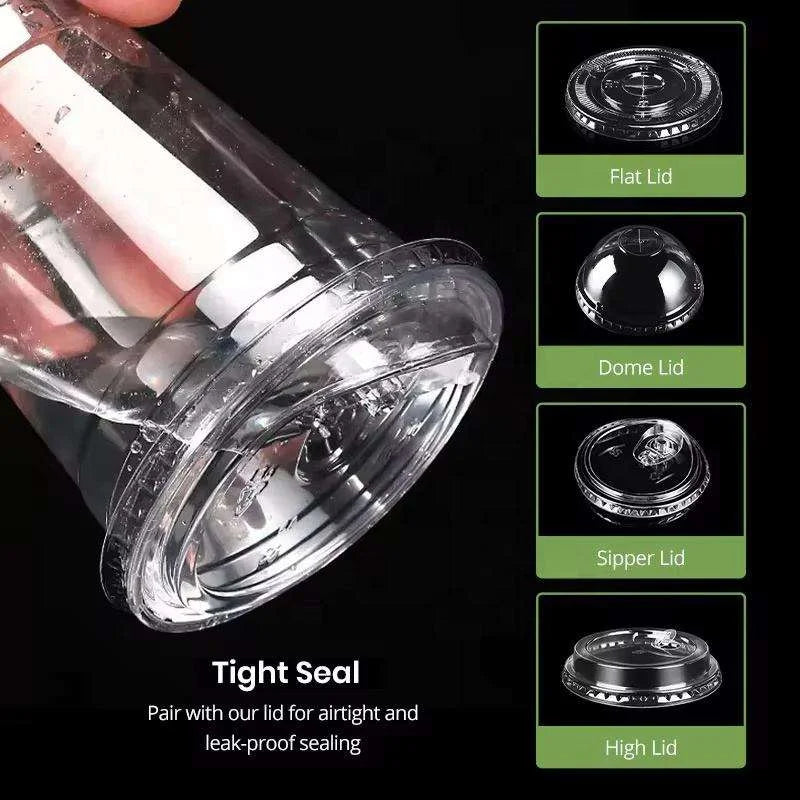 Clear Disposable Cups with Lids