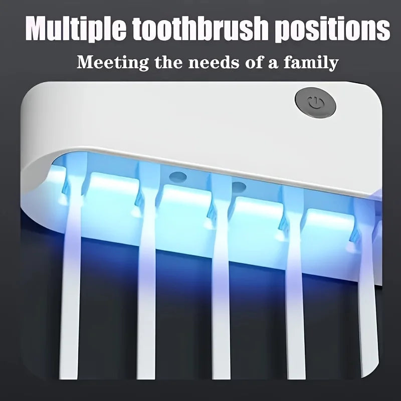UV Toothbrush Sterilizer & Auto Toothpaste Dispenser
